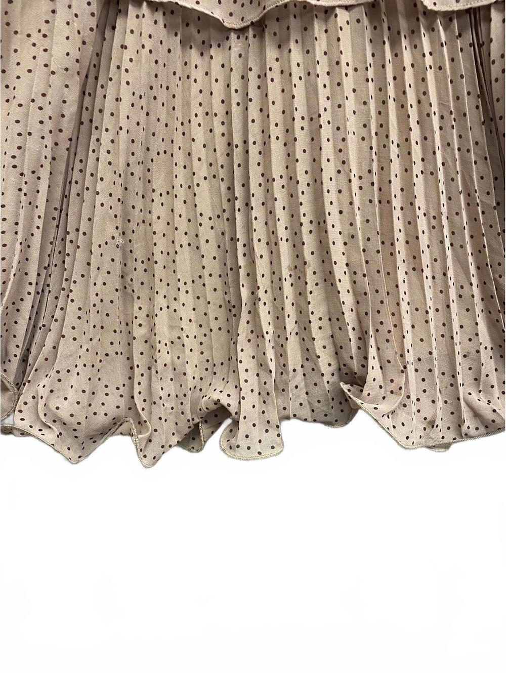 YA Los Angeles Women's Pleated Polka Dot Dress Size Large - Picture 3 of 6